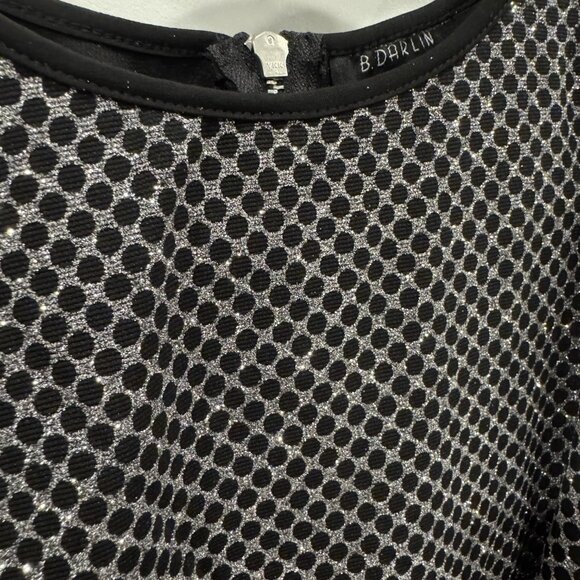 NWT B. Darlin Black and Silver Glitter Sleeveless dress Night Out NYE Party - Picture 3 of 5